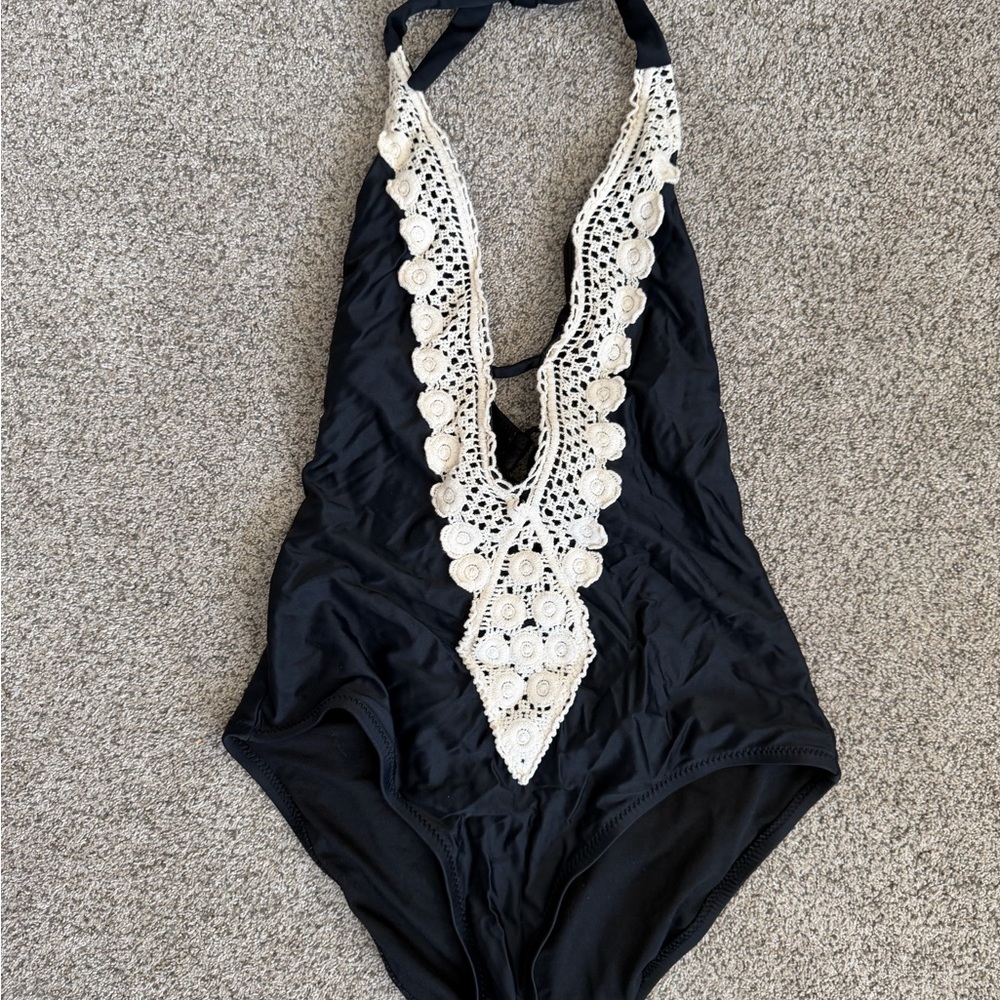 Kona Sol Black and Cream Kids Bodysuit